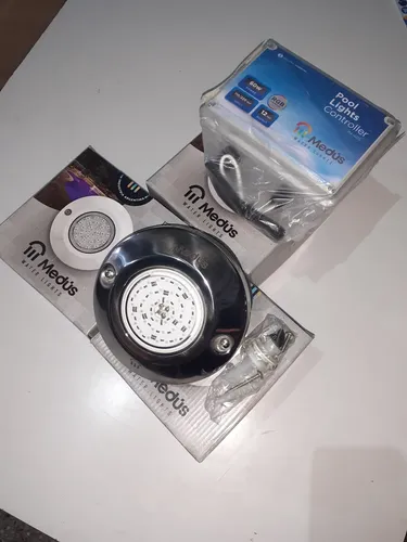 Kit 3 Luces Medus Rgb 12 W. De Acero Inoxidable Con Fuente - Imagen 4